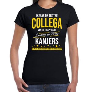 Ik was de trotse collega van de leukste en beste kanjers afscheids cadeau t-shirt zwart voor dames 2XL  -