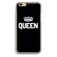 Queen zwart: iPhone 6 / 6S Transparant Hoesje