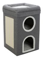 Trixie krabpaal cat tower saul grijs 39x39x64 cm - thumbnail