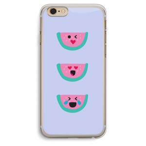 Smiley watermeloen: iPhone 6 Plus / 6S Plus Transparant Hoesje