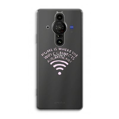 Home Is Where The Wifi Is: Sony Xperia Pro-I Transparant Hoesje