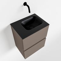 Toiletmeubel Mondiaz Ada | 40 cm | Meubelkleur Smoke | Lex wastafel Urban Links | Zonder kraangat