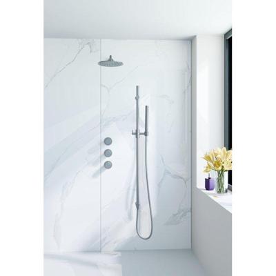 Fortifura Nebbio Regendoucheset - inbouwkraan - inbouwdeel - glijstang - doucheslang glad - staafhanddouche - 35cm wandarm - ronde hoofddouche - geborsteld RVS PVD (RVS) SW1183066 SW1111529 SW728177 SW496812 SW720561 SW1