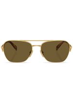 Prada Eyewear triangle-logo pilot sunglasses - Or - thumbnail