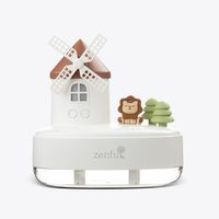 Windmolen Luchtbevochtiger Nachtlampje - Draadloos en Muziek - Kind en Baby - Wit