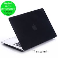 Lunso MacBook Air 13 inch (2018-2019) cover hoes - case - Glanzend zwart