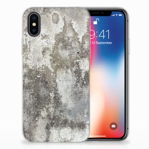 Apple iPhone X | Xs TPU Siliconen Hoesje Beton Print