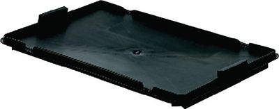 LA-KA-PE Deksel | L600xB400mm zwart | PP | passend voor draaistapelbak | 1 stuk - LB60/40D LB60/40D