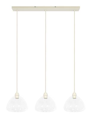 Light & Living Hanglamp 'Bisho' 3-lamps, kleur Crème