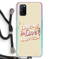 Pizza is the answer: Oppo A72 Transparant Hoesje met koord