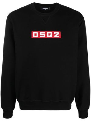 DSQUARED2 sweat en coton à patch logo - Noir