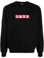 DSQUARED2 logo-patch cotton sweatshirt - Noir