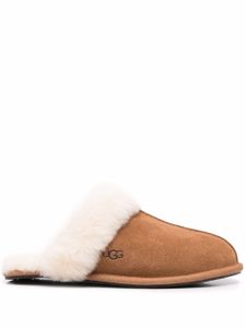 UGG chaussons bordés de peau lainée - Marron