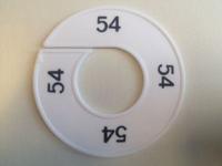 Maatring 9cm wit/zwart 54