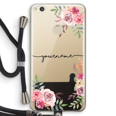 Rozen: Huawei Ascend P8 Lite (2017) Transparant Hoesje met koord