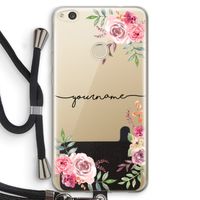 Rozen: Huawei Ascend P8 Lite (2017) Transparant Hoesje met koord
