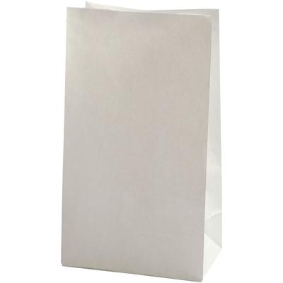 Creativ Company Papieren zakken, h: 27 cm, afm 9x15 cm, 46 gr, wit, 100 stuk/ 1 doos