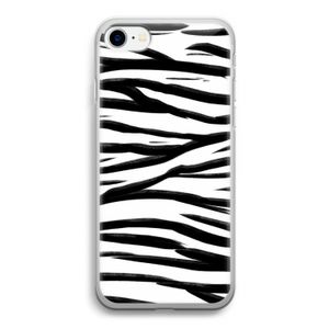 Zebra pattern: iPhone SE 2020 Transparant Hoesje
