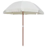 VidaXL Parasol met stalen paal 240 cm zandkleurig