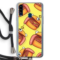 Hamburger: Samsung Galaxy A20s Transparant Hoesje met koord
