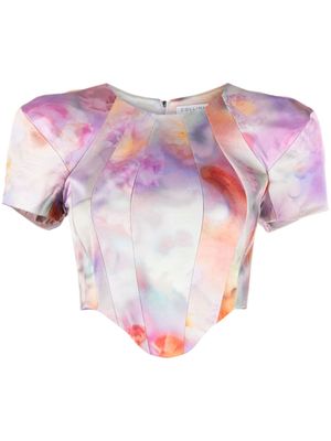 Collina Strada haut-corset Ava à coupe crop - Multicolore
