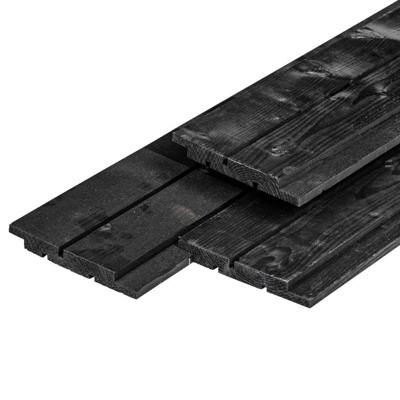 Channelsiding Noord-Europees vuren zwart gespoten 1,8x14,5x240 cm Tuindeco - Tuindeco