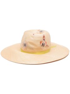 CHANEL Pre-Owned chapeau CC Camélia (années 1980-1990) - Marron