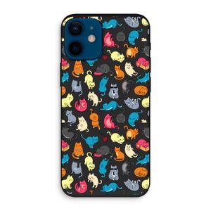 Kleurrijke katten: iPhone 12 mini Biologisch afbreekbaar hoesje