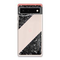 Zwart marmer: Google Pixel 6 Transparant Hoesje