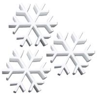 Piepschuim ijskristal/sneeuwvlok vorm - 3x - wit - 20 x 5 cm - hobby/knutselmateriaal