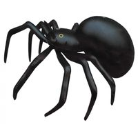 Zwarte opblaas spin 91 cm   - - thumbnail