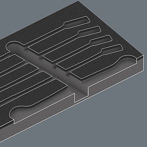 Wera 9731 Schuimrubberen inzetstuk met 6003 Joker Set 1, 19-delig gereedschapsset Combinatie ratelsleutelset, in schuimrubberen inzet voor werkplaatswagen
