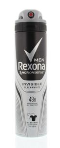 Rexona Deodorant spray men invisible black & white (150 ml)