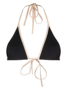 TOTEME haut de bikini Stripe Tie - Noir