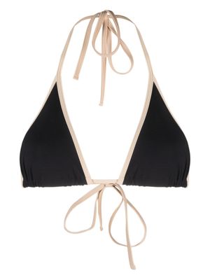 TOTEME haut de bikini Stripe Tie - Noir
