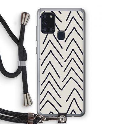 Marrakech Arrows: Samsung Galaxy A21s Transparant Hoesje met koord