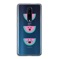Smiley watermeloen: OnePlus 7 Pro Transparant Hoesje