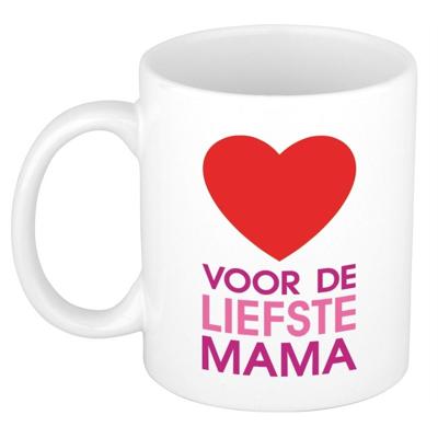 Bellatio Decorations - Koffiemok - Voor de liefste mama - cadeau beker - Moederdag - 300 ml Bellatio Decorations - Koffiemok - Voor de liefste mama - cadeau beker - Moederdag - 300 ml
