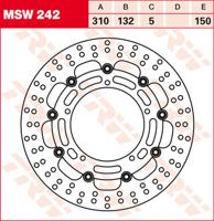 TRW Remschijf, remschijven voor de moto, MSW242