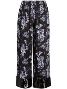 Cinq A Sept pantalon à fleurs - Noir