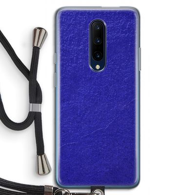 Majorelle Blue: OnePlus 7 Pro Transparant Hoesje met koord