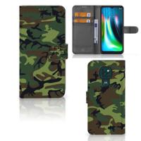 Motorola Moto G9 Play | E7 Plus | Telefoon Hoesje | Army Dark
