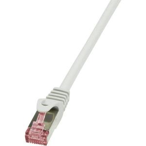 LogiLink CQ2052S RJ45 Netwerkkabel, patchkabel CAT 6 S/FTP 2.00 m Grijs Vlambestendig, Snagless 1 stuk(s)