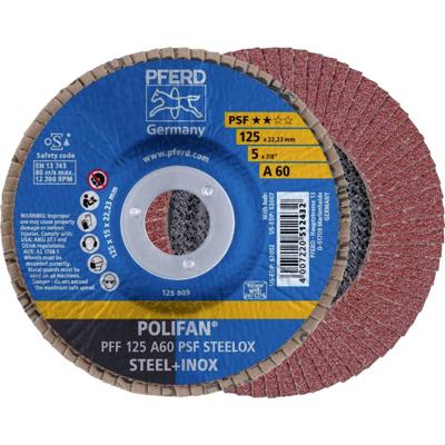 PFERD TOOLS 67646125 PFF 125 A 60 PSF STEELOX Lamellenschijf Diameter 125 mm Boordiameter 22.23 mm RVS, Staal 10 stuk(s)