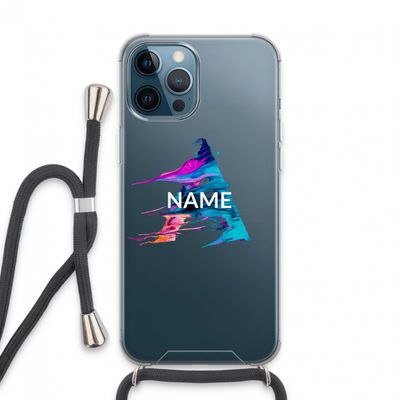 Abstract Spectrum: iPhone 13 Pro Max Transparant Hoesje met koord