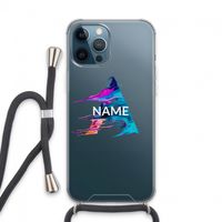 Abstract Spectrum: iPhone 13 Pro Max Transparant Hoesje met koord