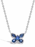 Pragnell collier Butterfly en or blanc 18ct à pendentif orné de saphir - Argent