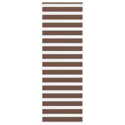 VidaXL Zebra rolgordijn 80x230 cm stofbreedte 75,9 cm polyester bruin VidaXL Zebra rolgordijn 80x230 cm stofbreedte 75,9 cm polyester bruin