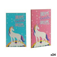 Decoratief altaarstuk Gift Decor 1 x 40 x 24 cm Hout Eenhoorn (24 Stuks)