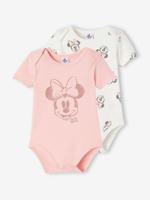 Set van 2 baby-body's Disney® Minnie met korte mouwen rozen